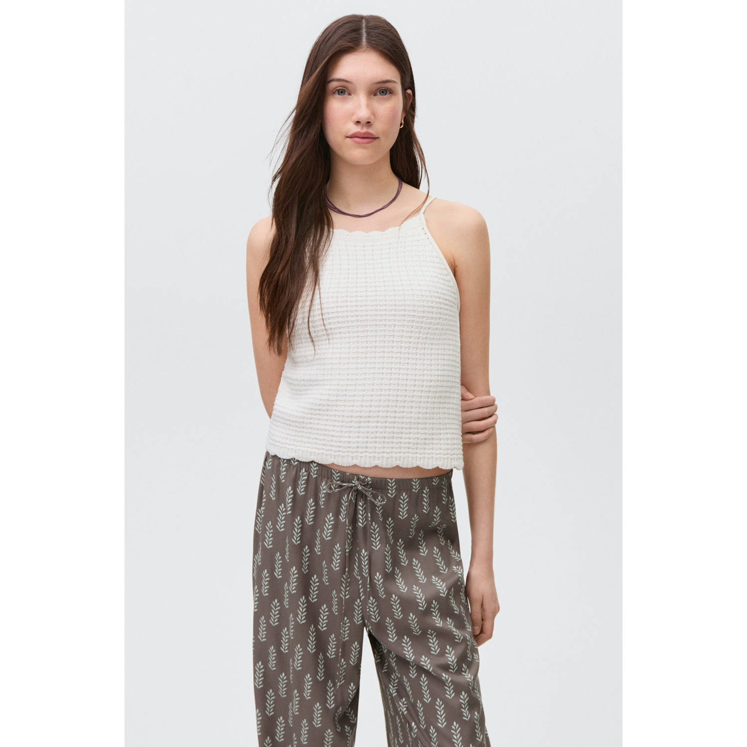 MANGO TEEN casual broek grijs
