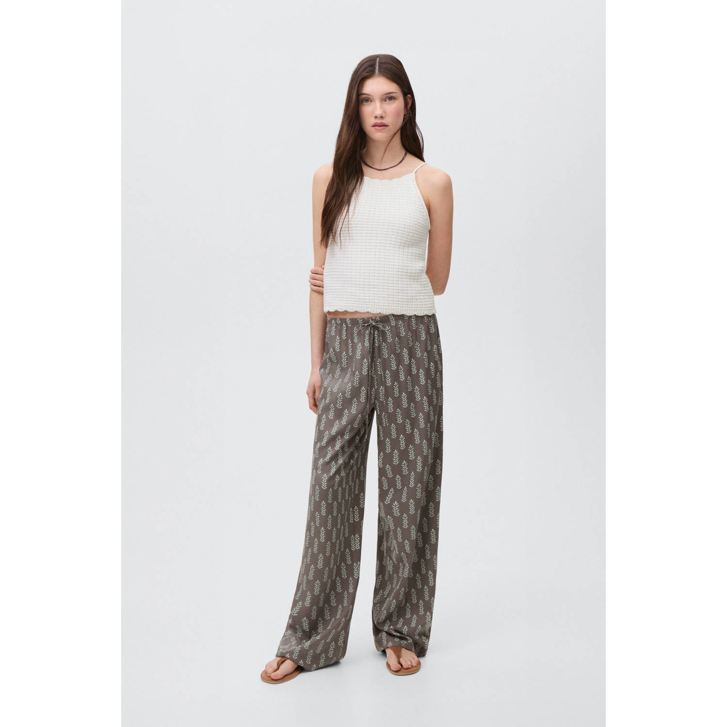 MANGO TEEN casual broek grijs
