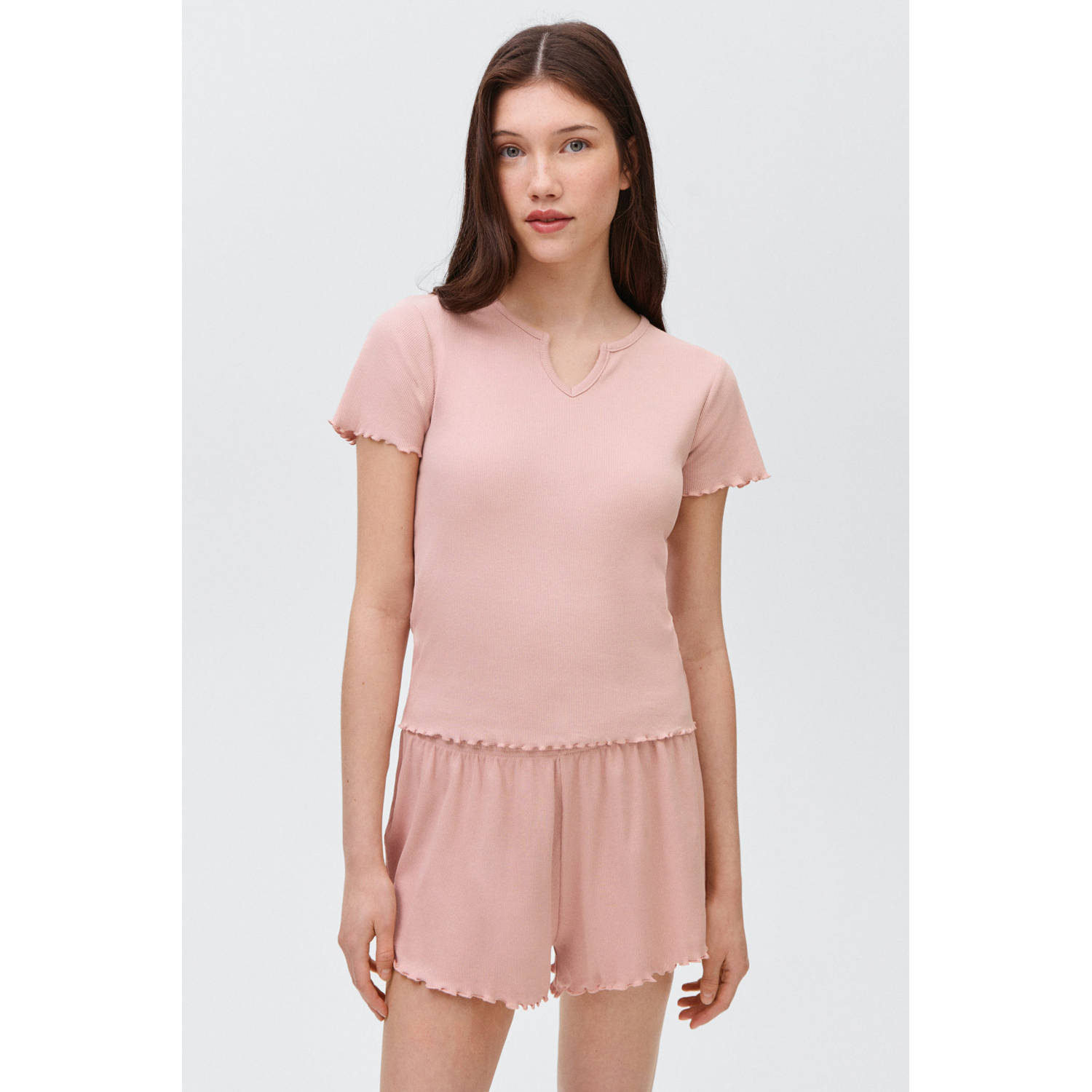 MANGO TEEN shortama lichtroze