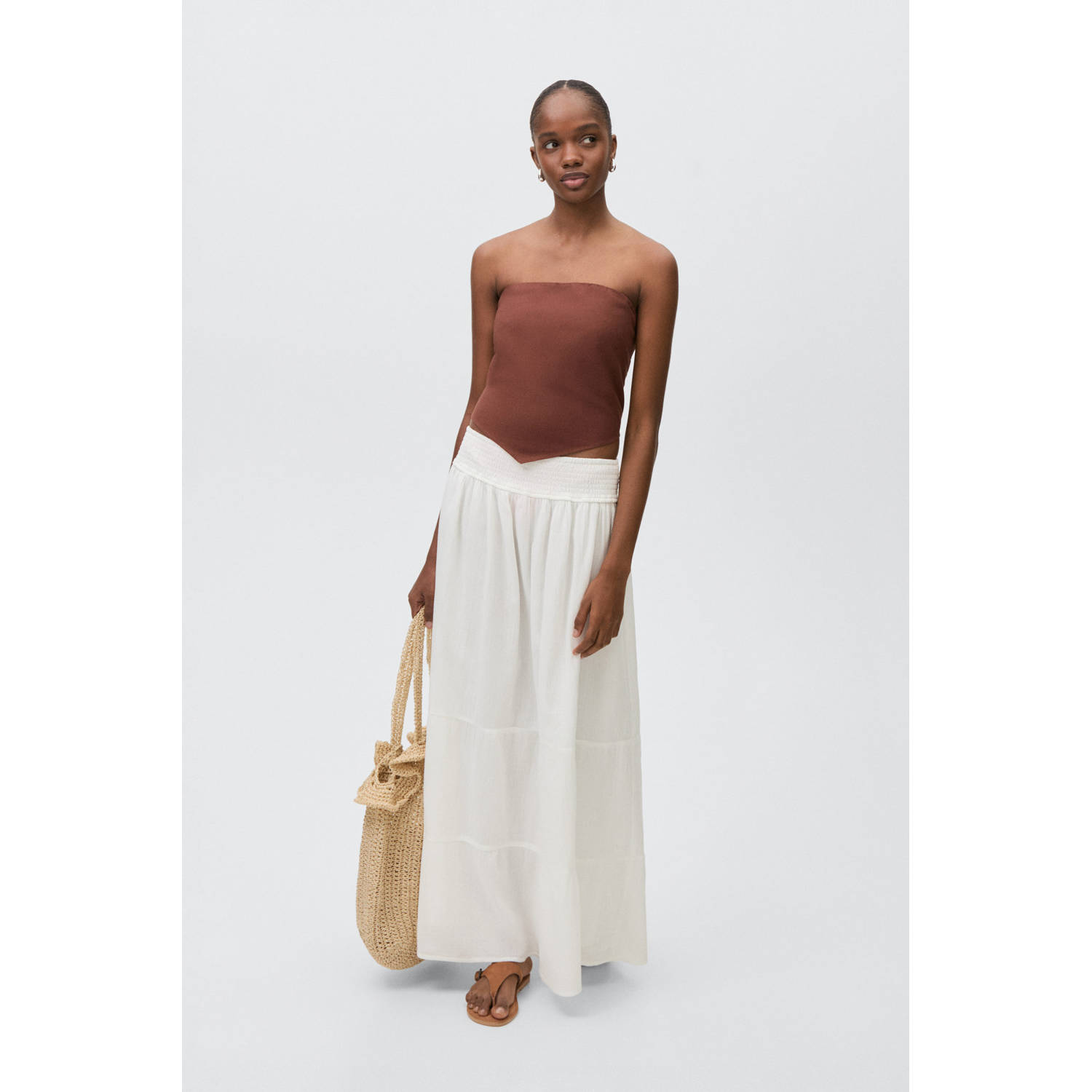 MANGO TEEN maxi rok wit