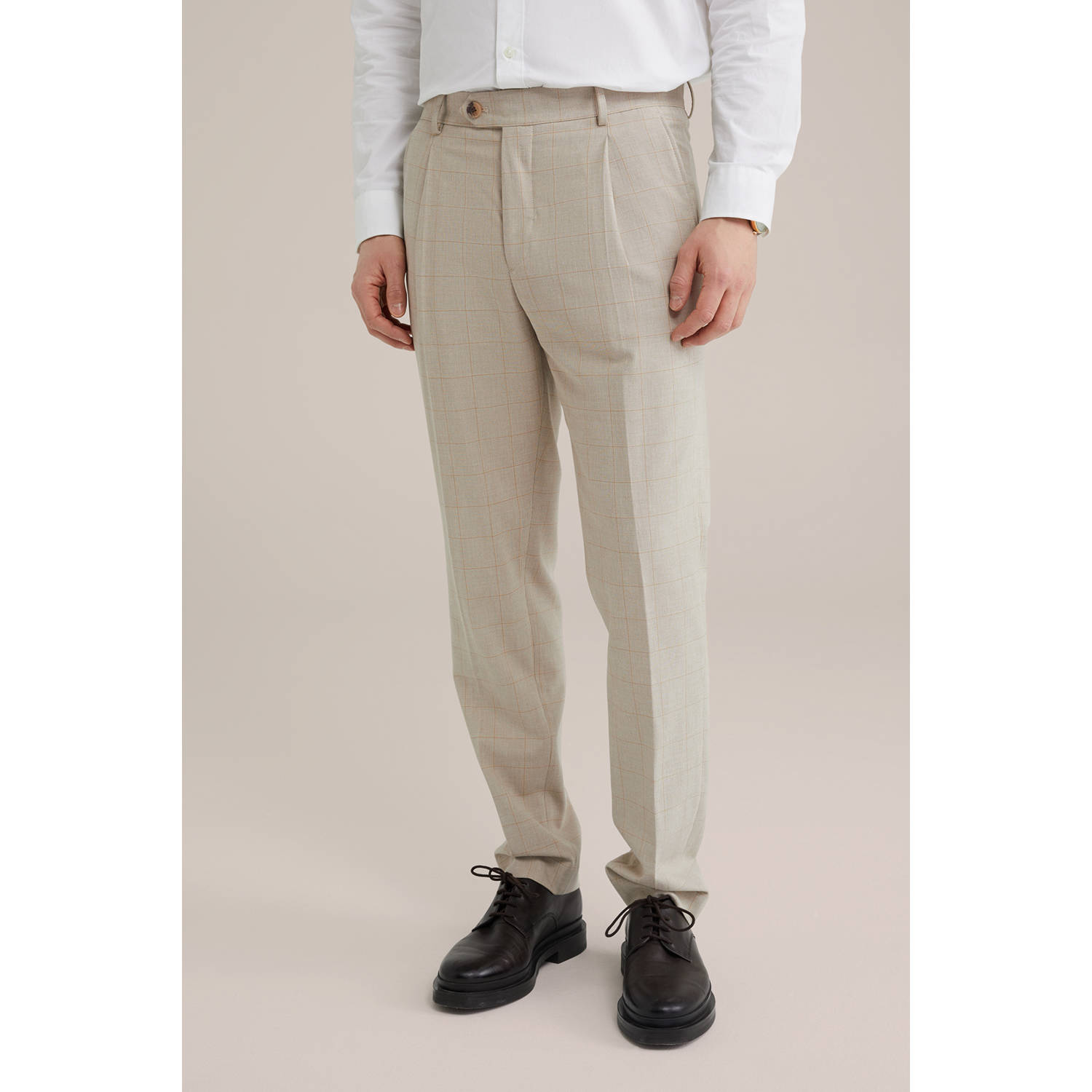 WE Fashion slim pantalon beige