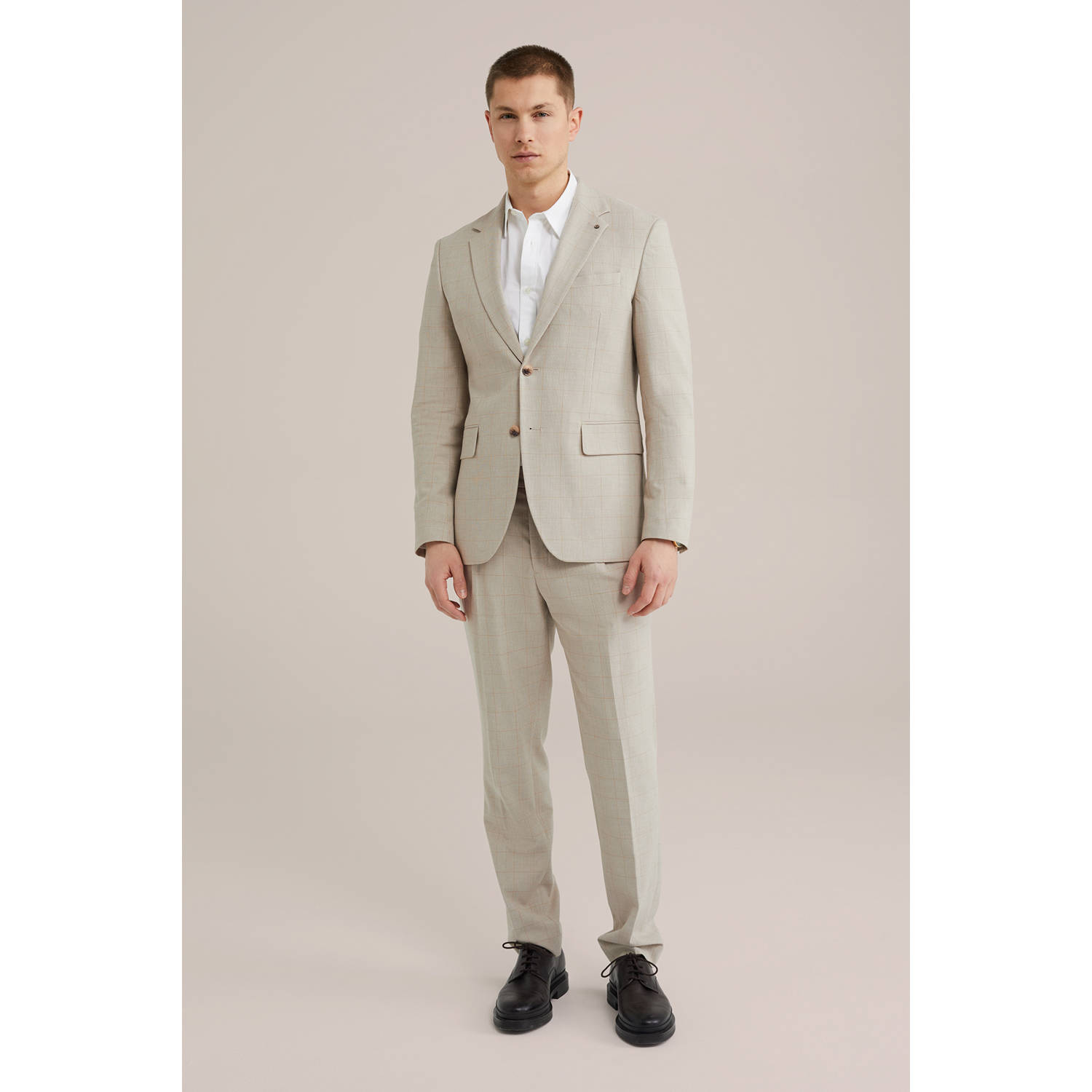 WE Fashion slim pantalon beige