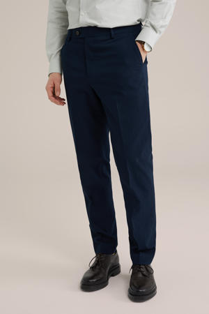 slim pantalon donkerblauw