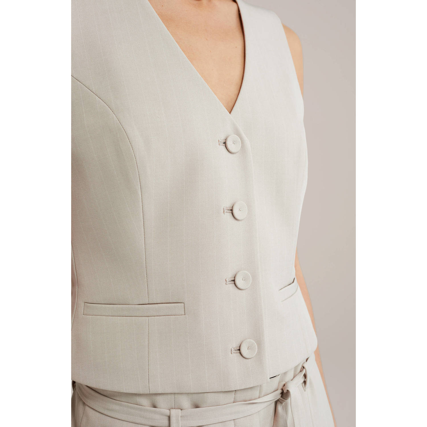 WE Fashion gilet zand