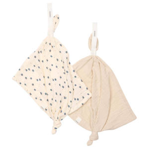 speendoekje Lugo - set van 2 offwhite/blauw