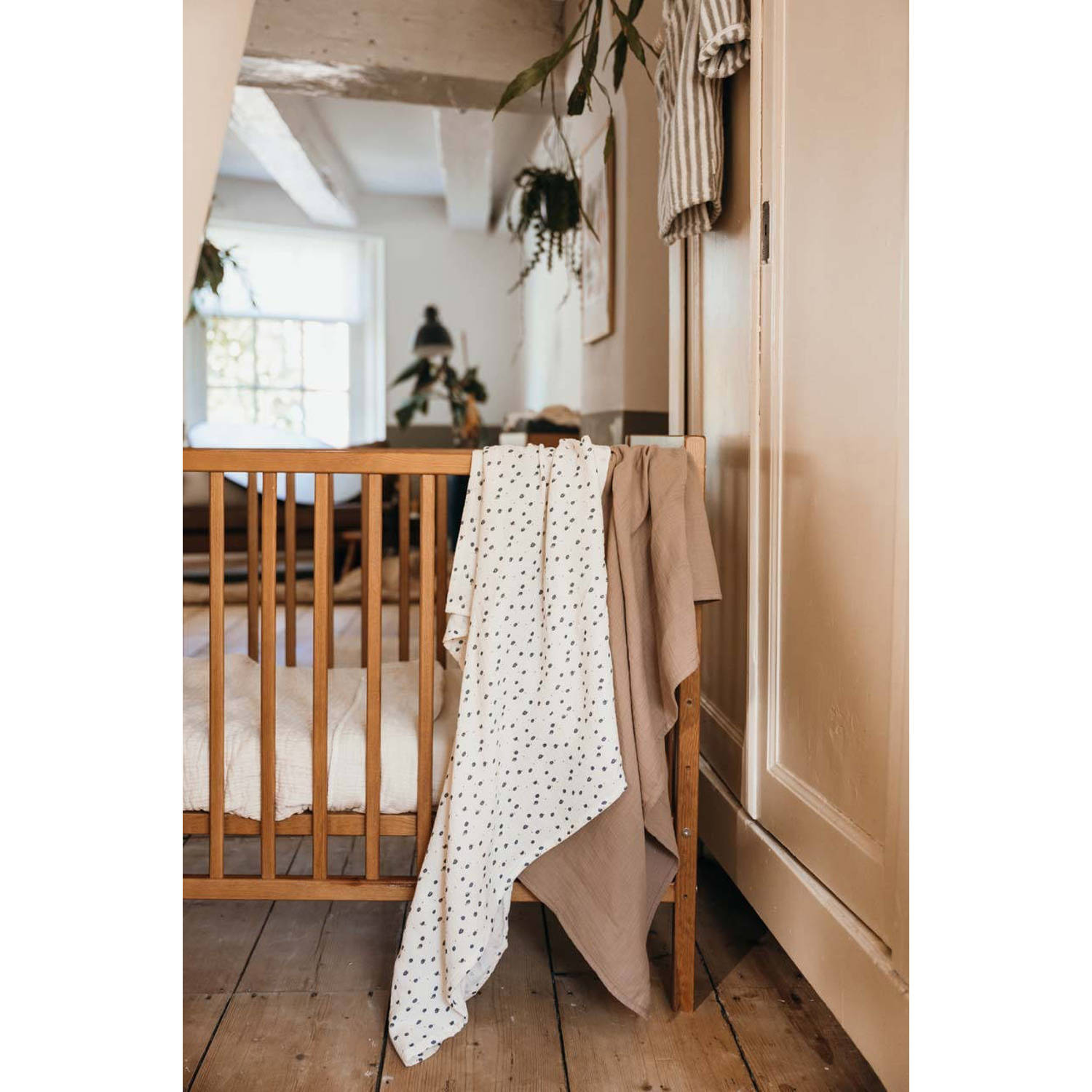 Koeka hydrofiele doek Lugo set van 2 offwhite blauw