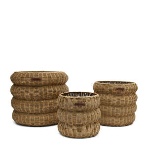 opbergmanden Rustic Rattan (set van 3)