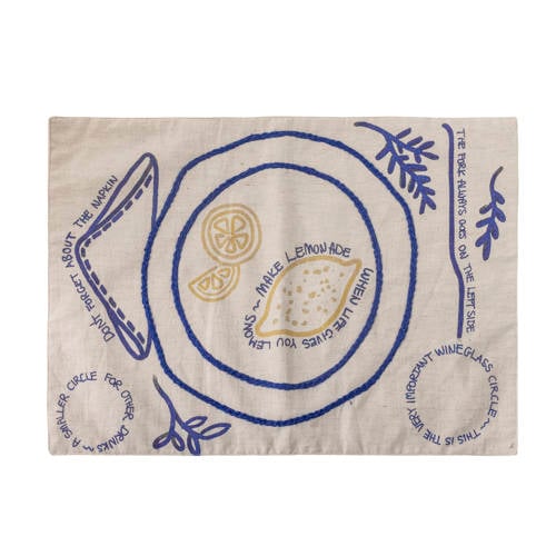 Bloomingville placemat Limone (48x33 cm) afbeelding