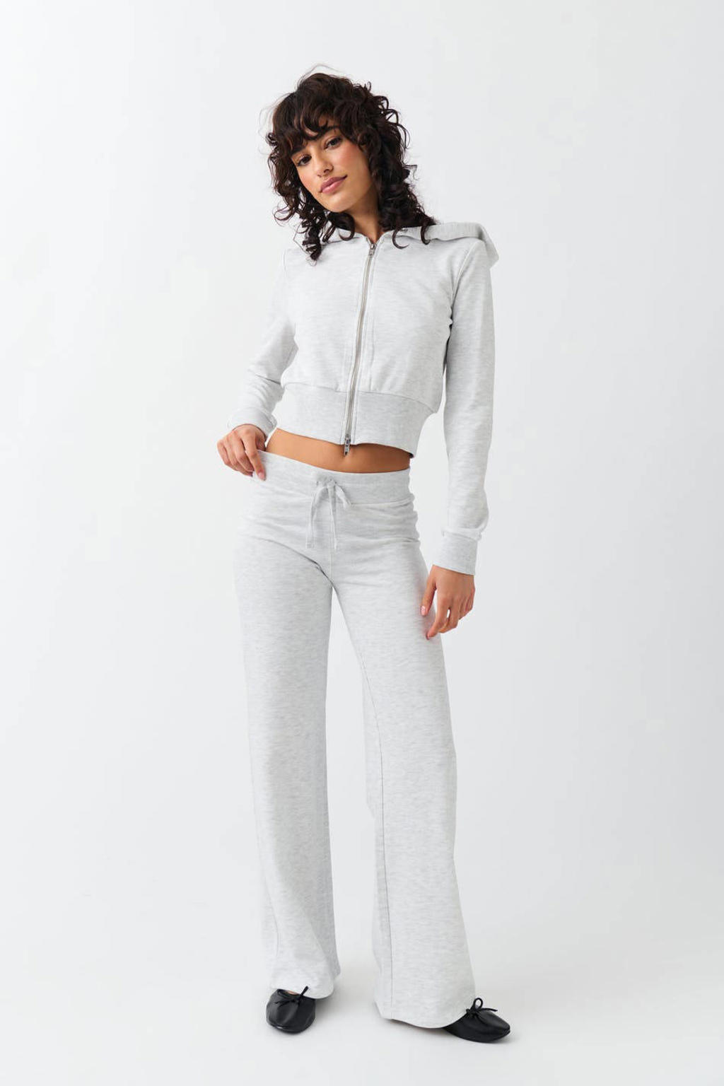 Gina Tricot Straight Low Waist Broek Lichtgrijs Wehkamp