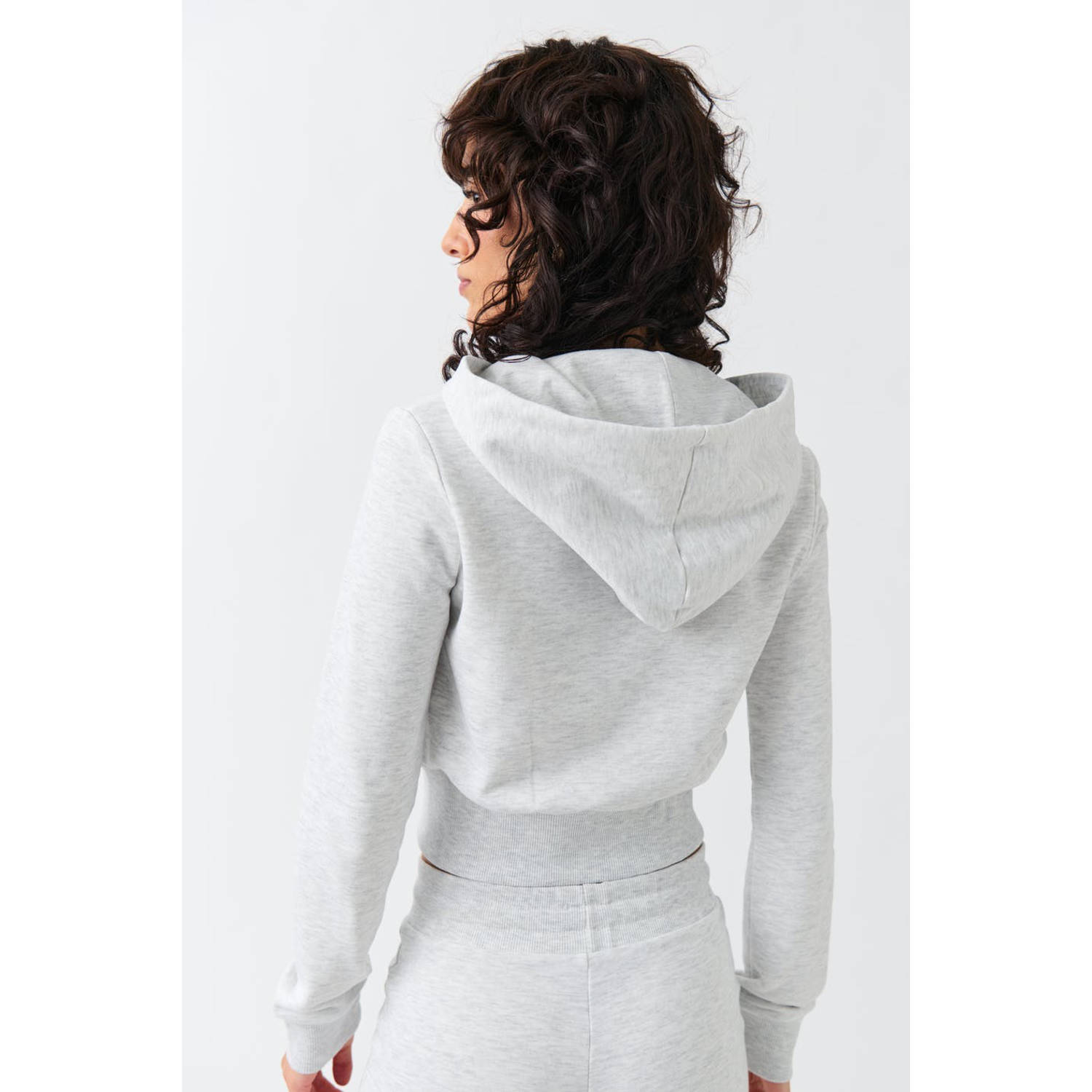 Gina Tricot sweatvest lichtgrijs