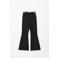 Gina Tricot flared regular waist broek zwart