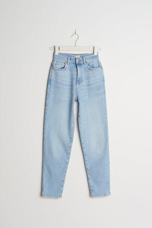 mom jeans light blue denim
