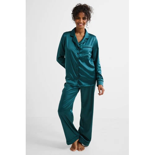 Dreamcovers satijnen pyjama petrol afbeelding