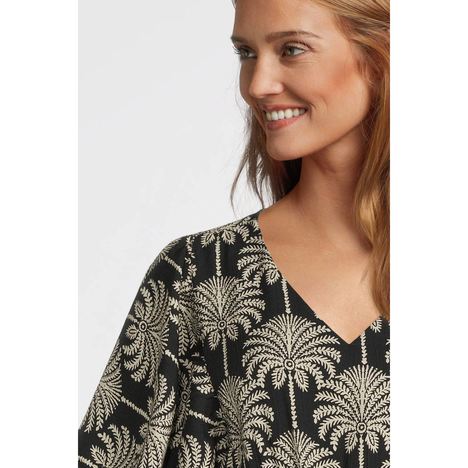 Geisha zomerjurk zwart