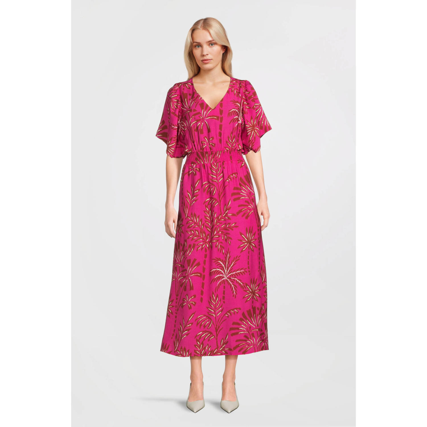 Geisha zomerjurk fuchsia
