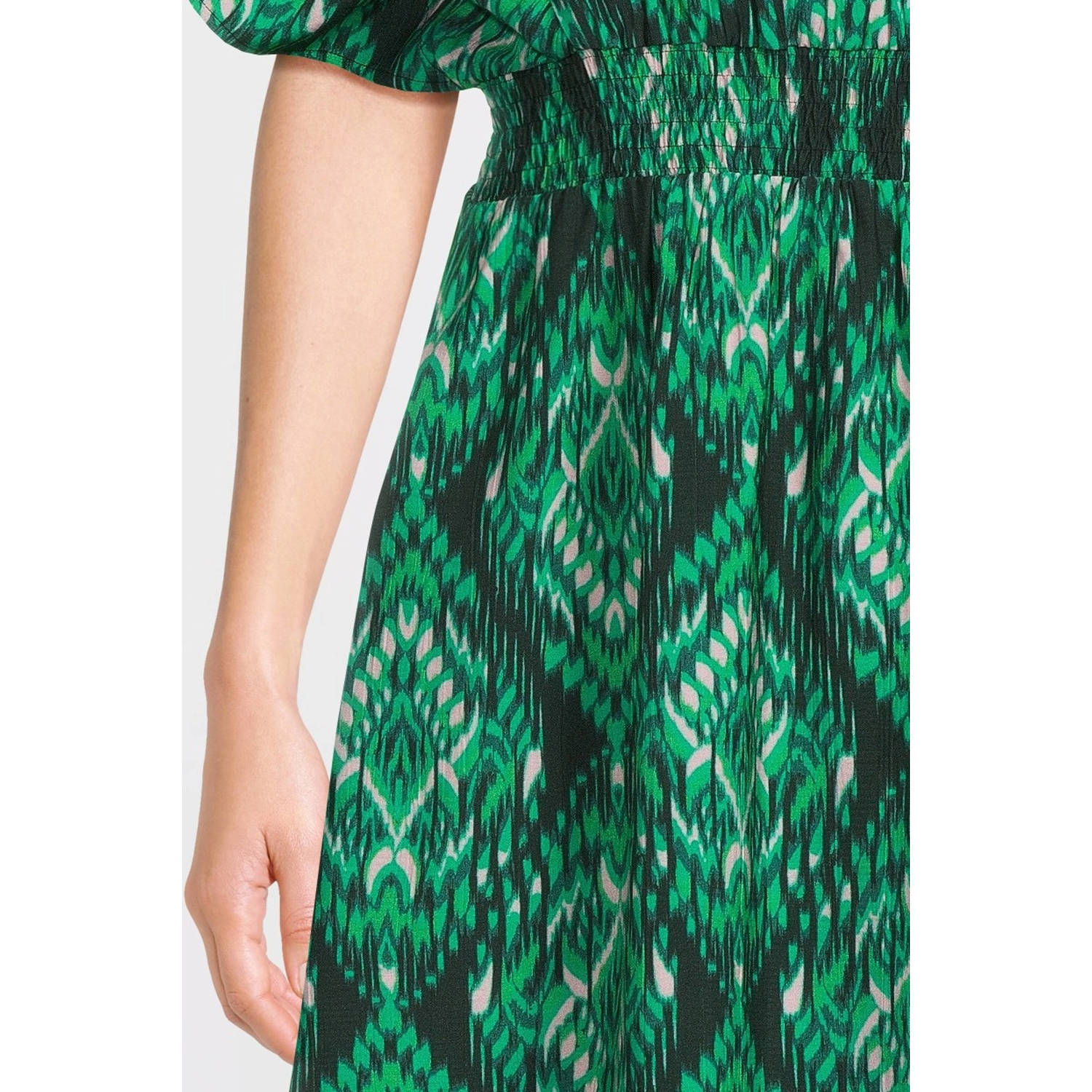Geisha zomerjurk groen