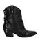 Lazamani leren cowboylaarzen met flap zwart
