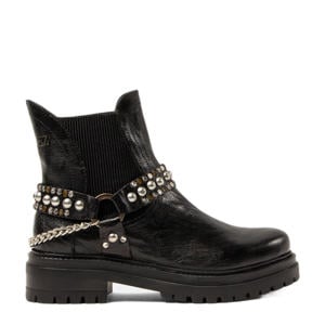 leren chelsea boots zwart