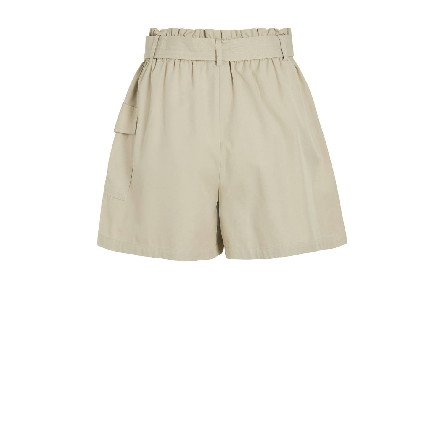 VILA regular high waist cargo short zand