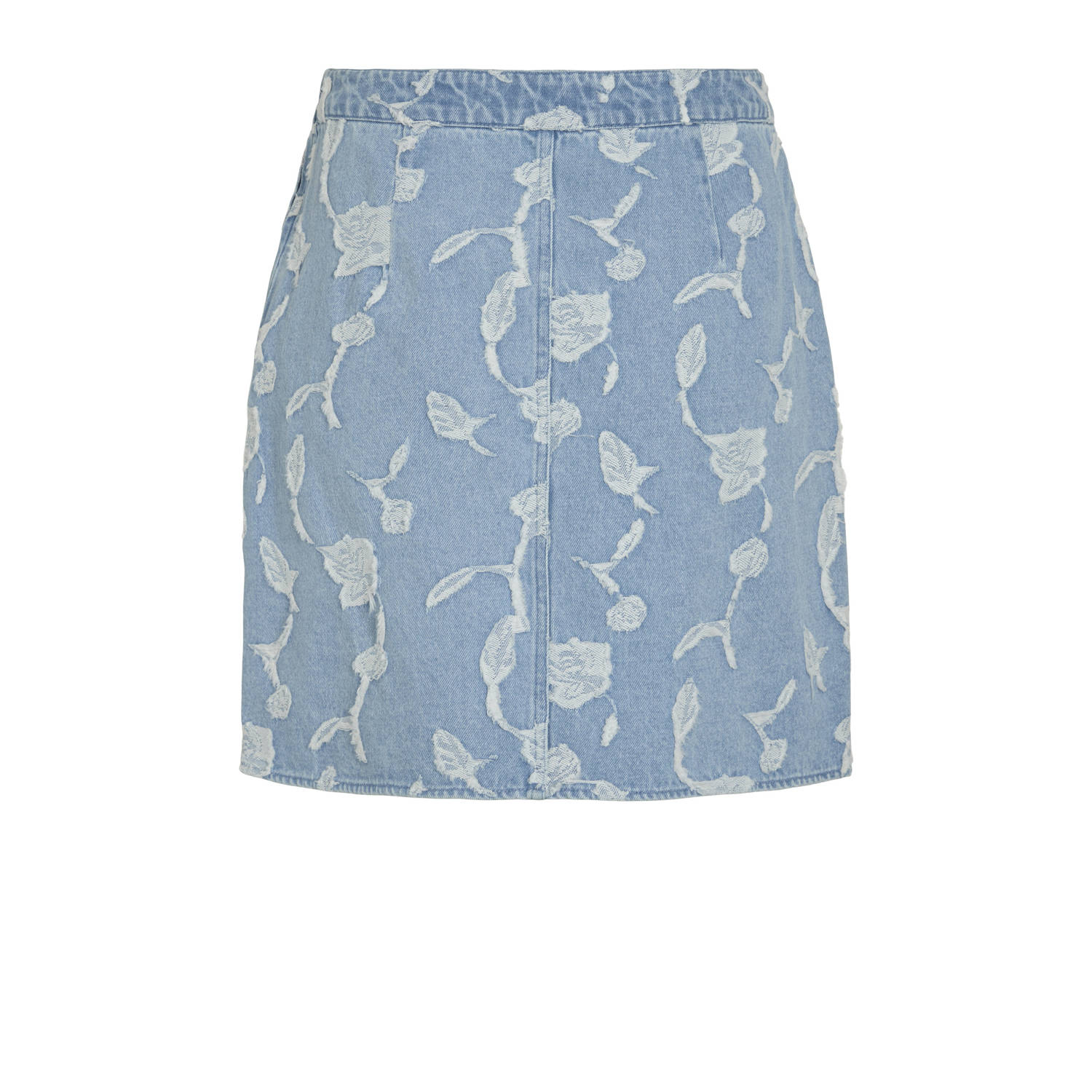VILA denim spijkerrok light blue denim