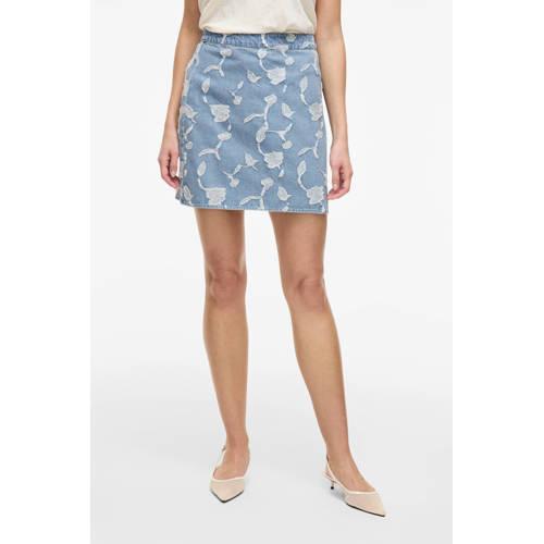 VILA denim spijkerrok light blue denim afbeelding