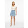 VILA denim spijkerrok light blue denim