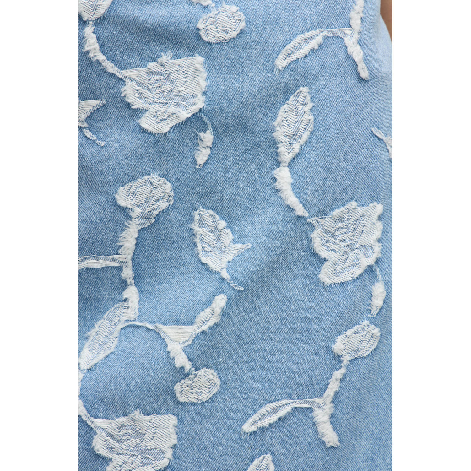 VILA denim spijkerrok light blue denim