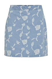 thumbnail: Blauwe dames VILA spijkerrok gemaakt van denim en met elastische tailleband