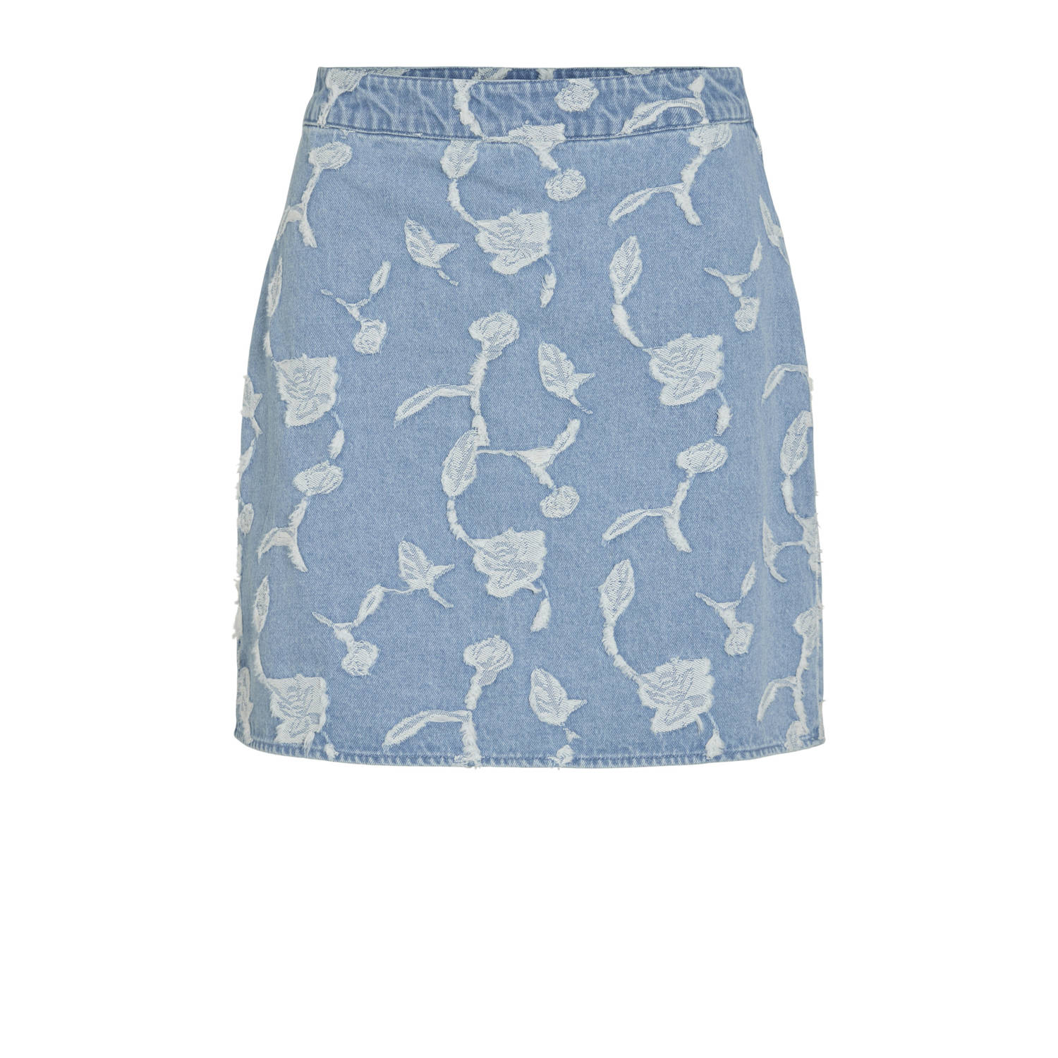 VILA denim spijkerrok light blue denim