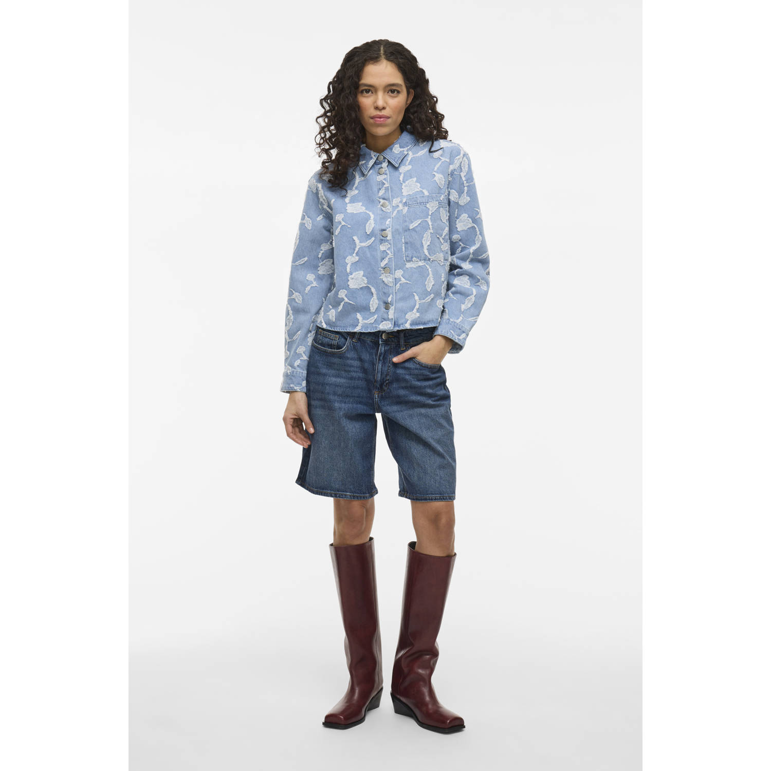 VILA denim spijkerjas light blue denim
