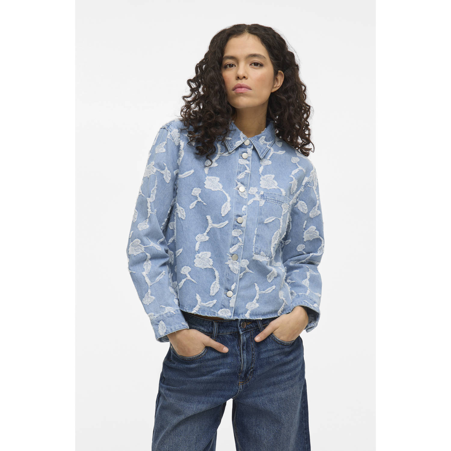 VILA denim spijkerjas light blue denim