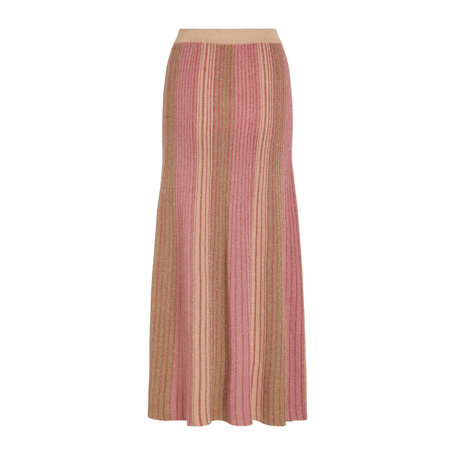 VILA maxi rok gebreid beige
