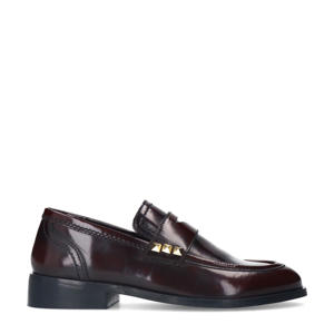   leren loafers bordeaux
