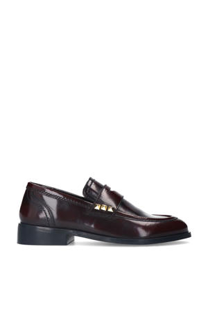   leren loafers bordeaux