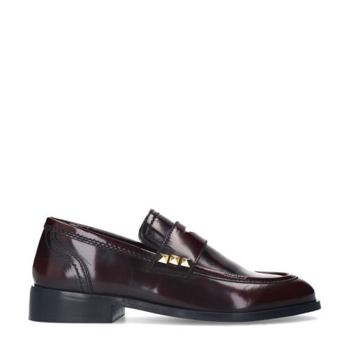 Sacha leren loafers bordeaux afbeelding