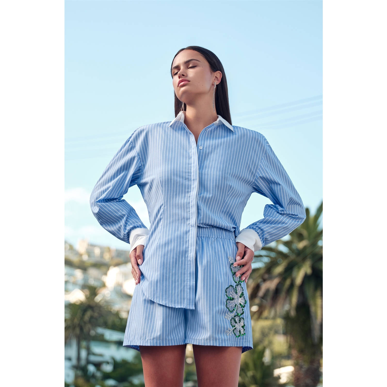 Shoeby regular waist casual short blauw