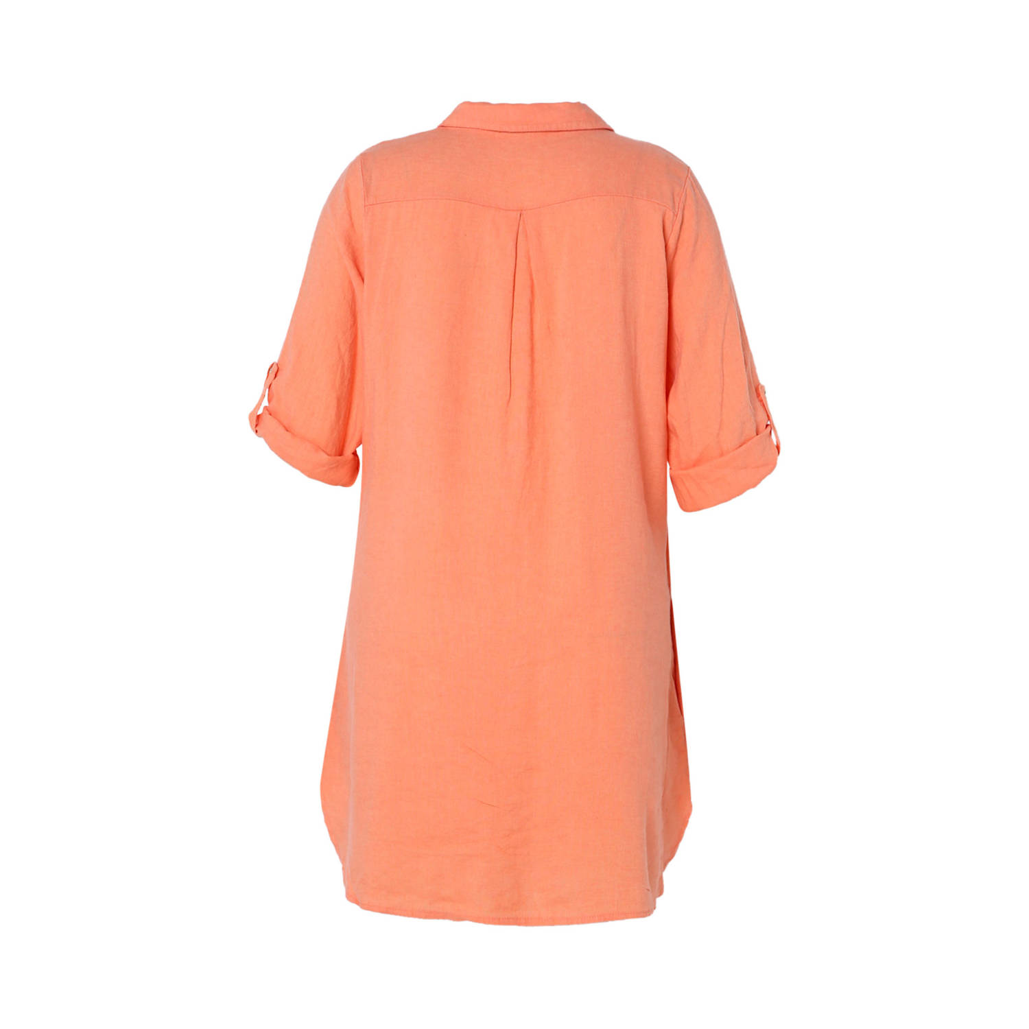 Paprika linnen blouse oranje
