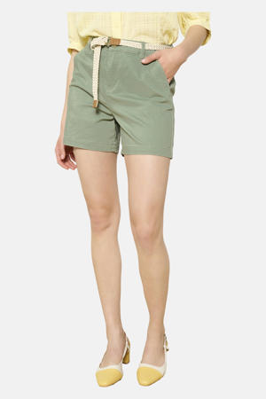 wide leg regular waist chino short lichtkaki