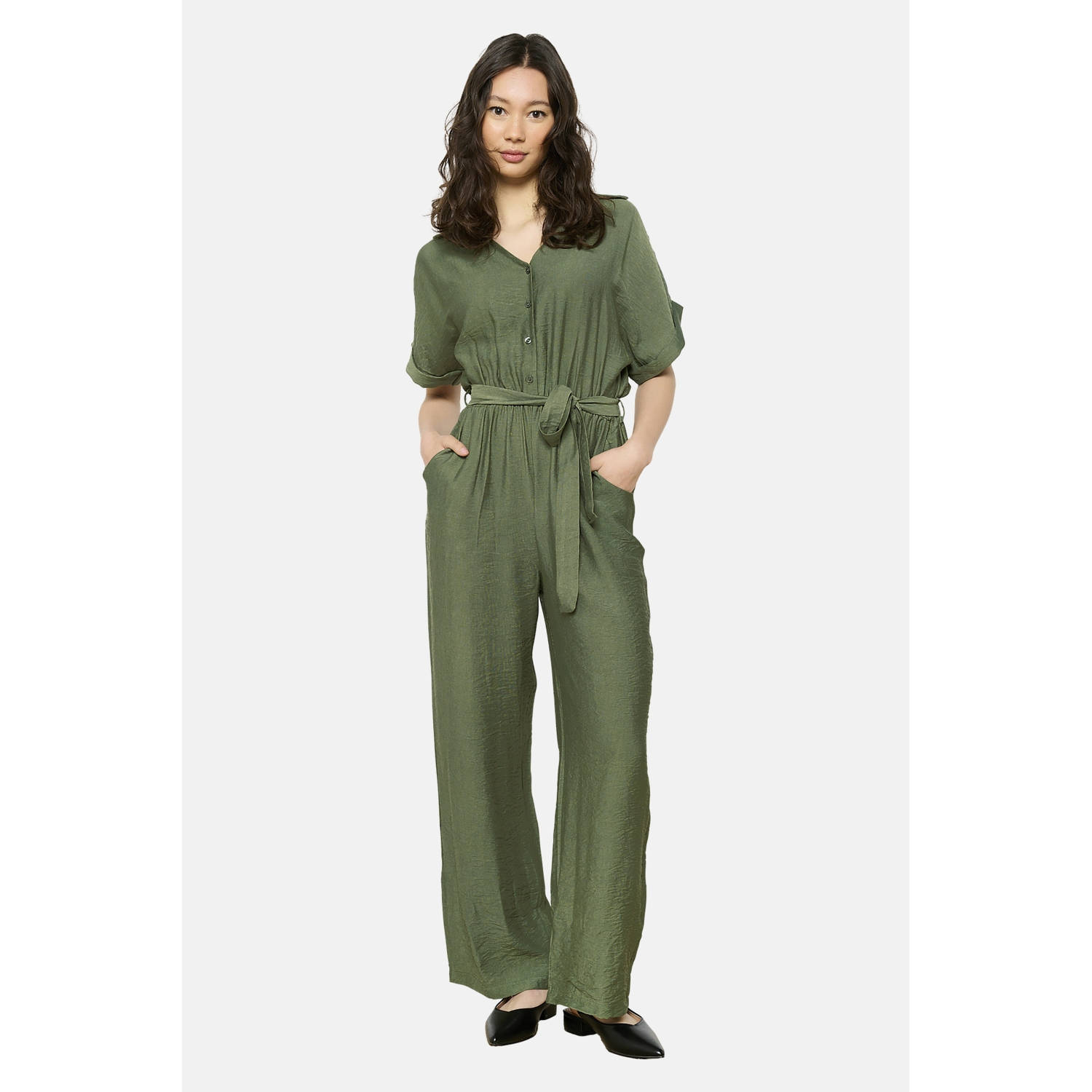 LOLALIZA jumpsuit donkergroen