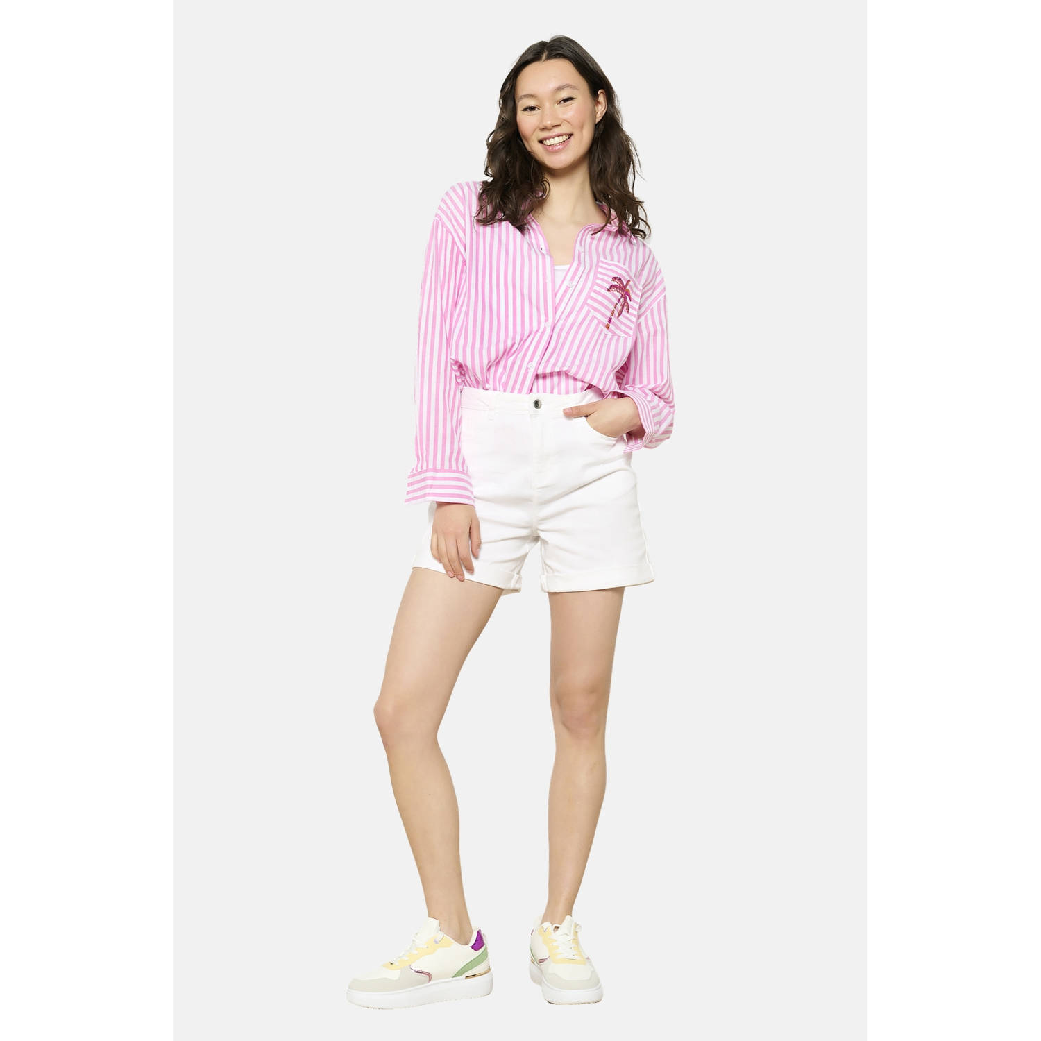 LOLALIZA straight regular waist denim short wit