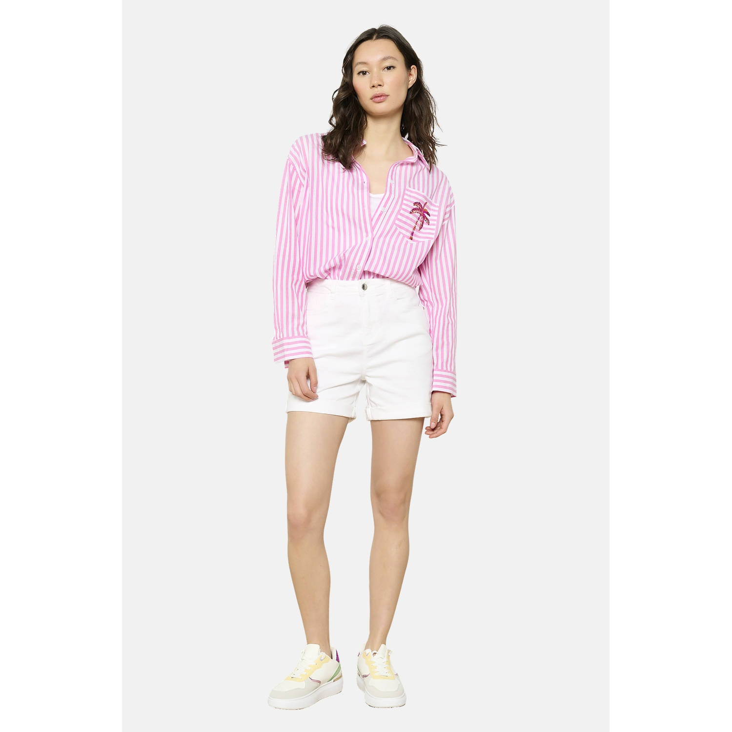 LOLALIZA straight regular waist denim short wit