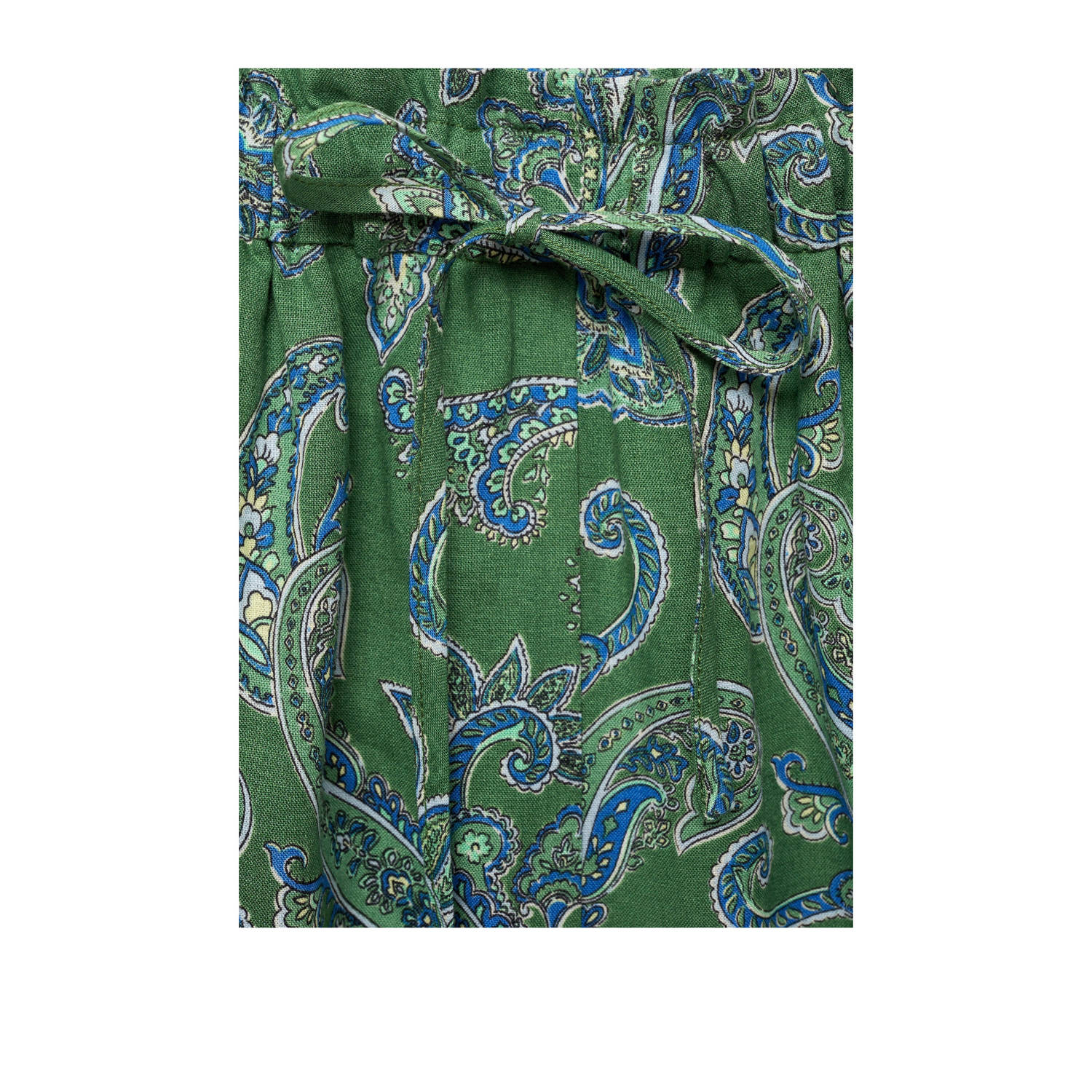 Mango wide leg regular waist broek groen