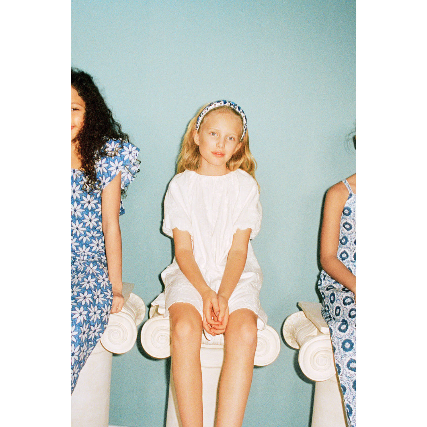 Mango Kids korte jurk wit