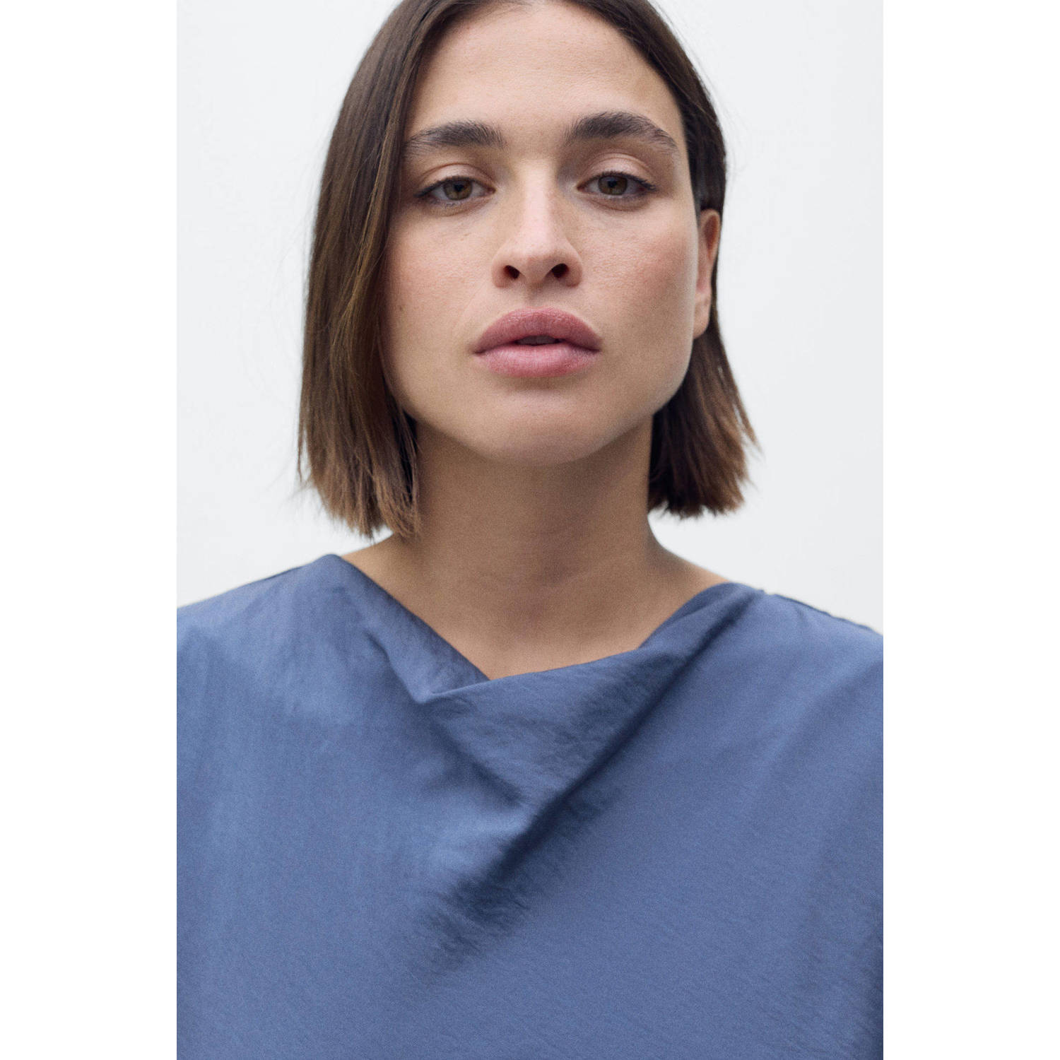 Mango midi jurk blauw