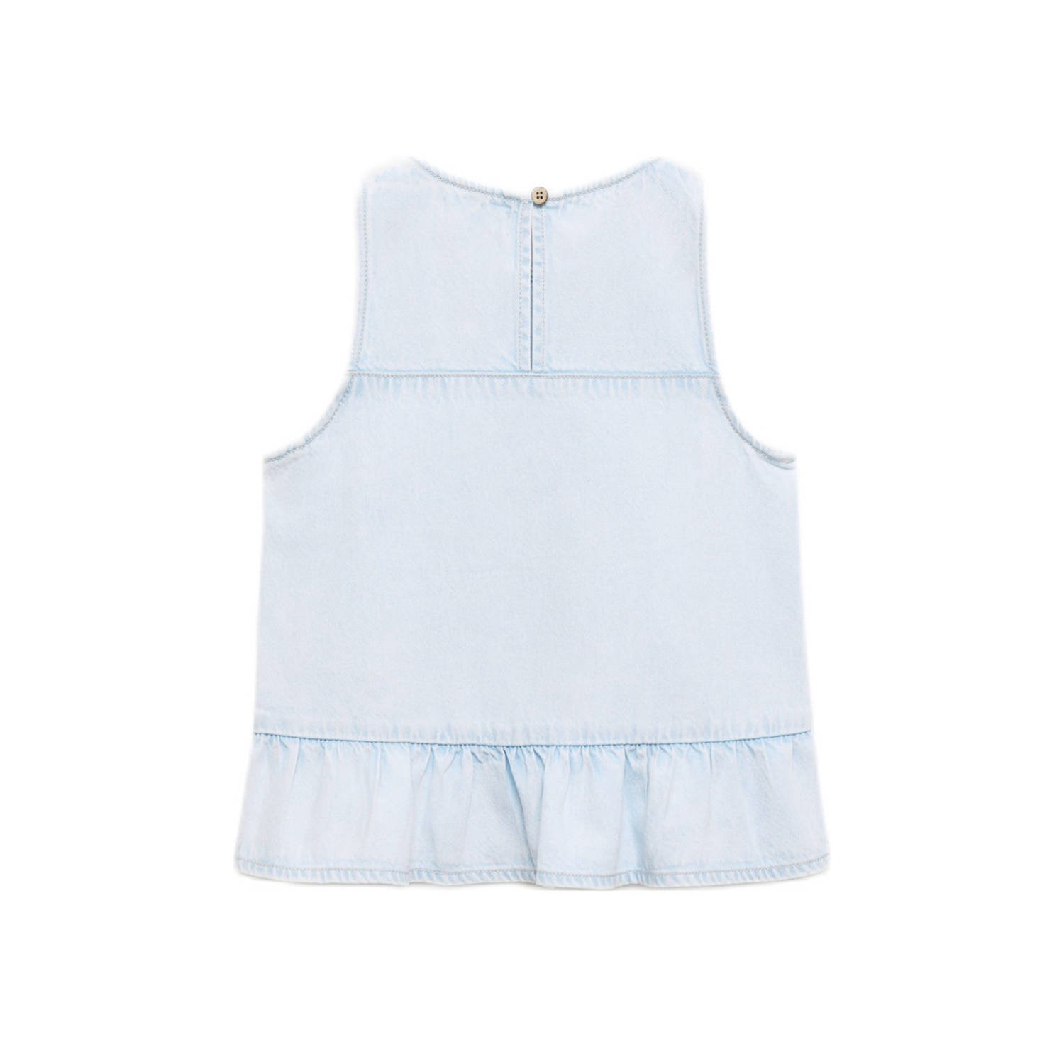 Mango Kids denim mouwloze top light blue denim