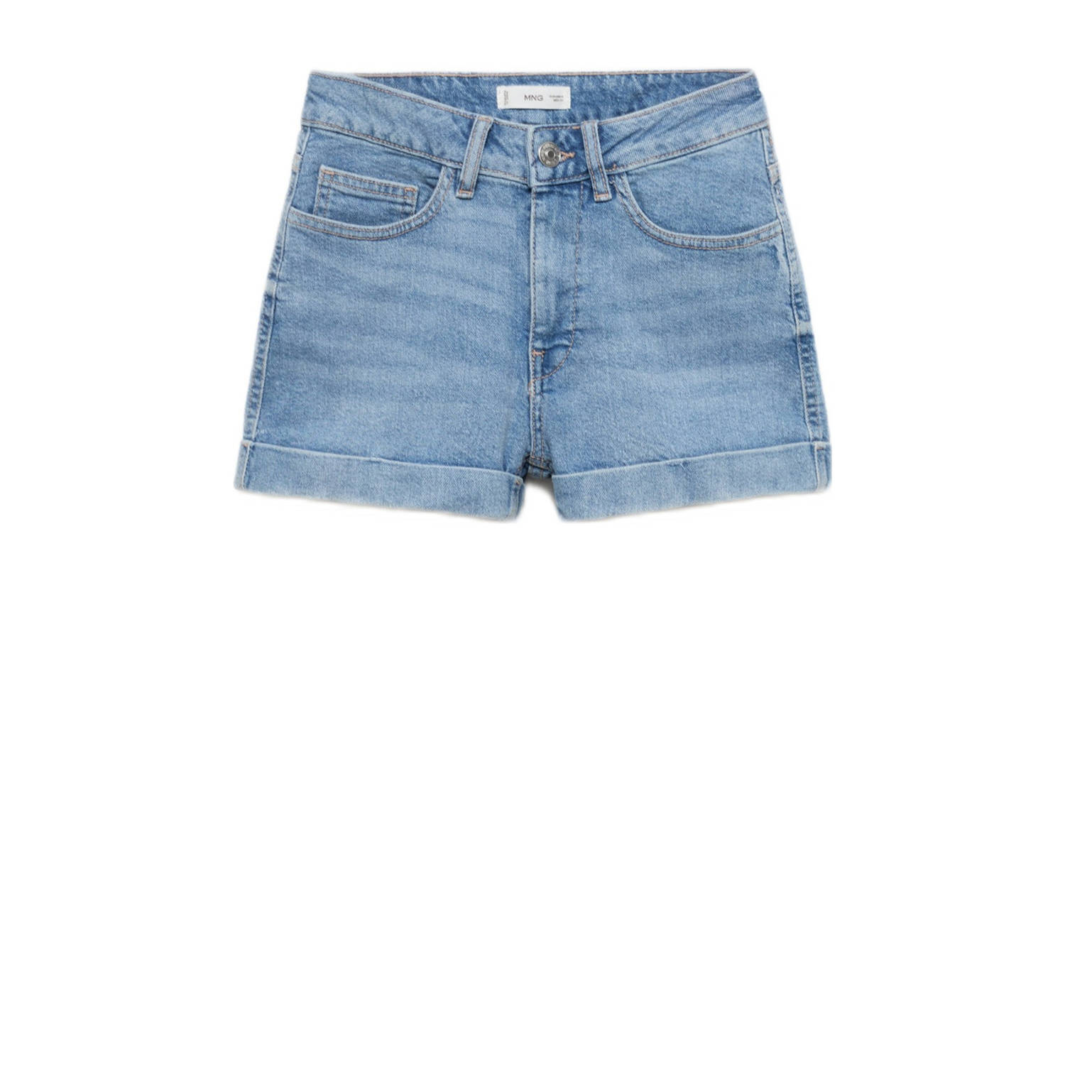 MANGO TEEN denim short medium blue denim