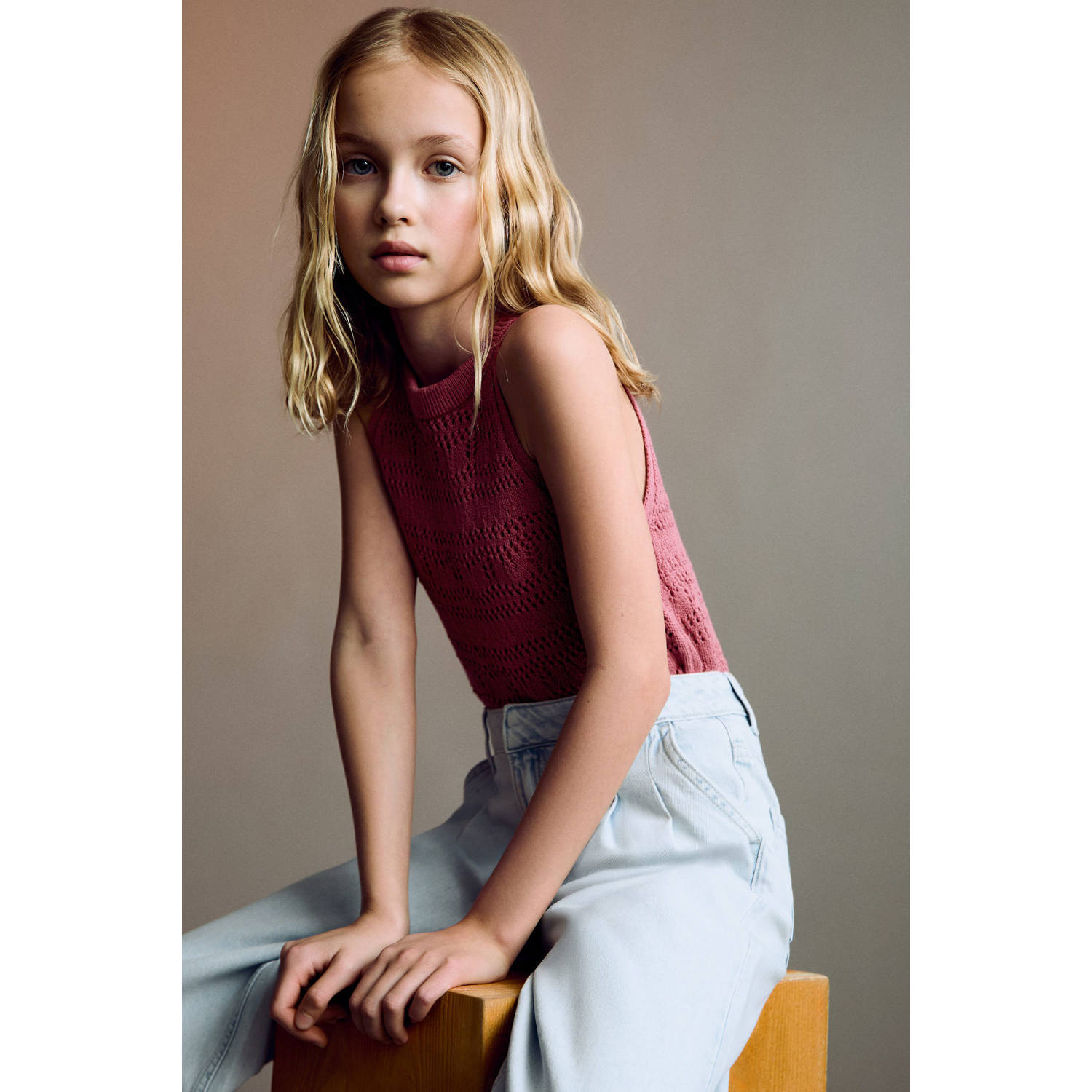 Mango Kids jeans light blue denim