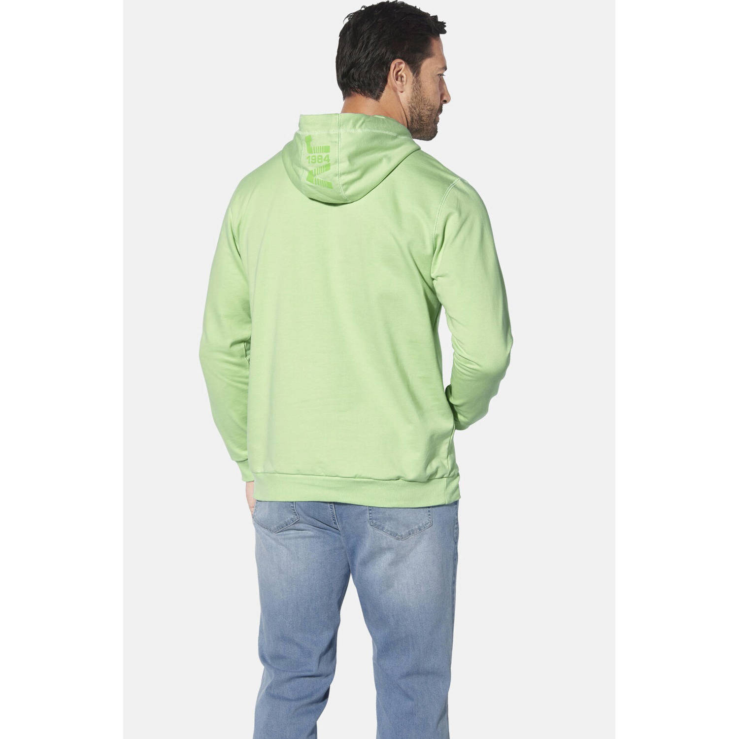 Jan Vanderstorm +FIT Collectie hoodie JEPPE Plus Size lichtgroen
