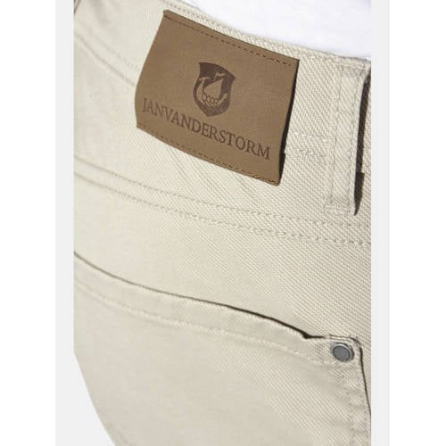 Jan Vanderstorm +FIT Collectie loose casual broek BRONKER Plus Size beige afbeelding