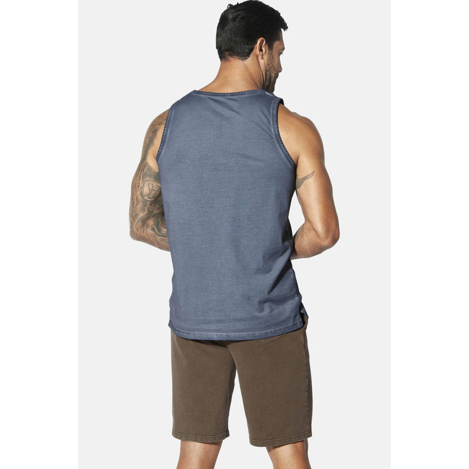 Jan Vanderstorm T-shirt MIKJAN Plus Size blauw grijs (set van 2)